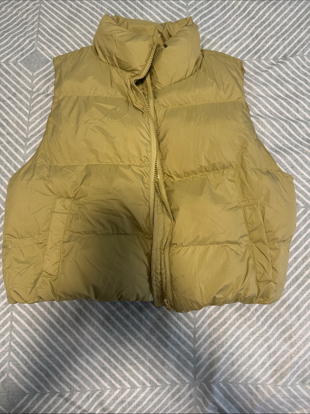 Kids Puffer Vest - Olive Green